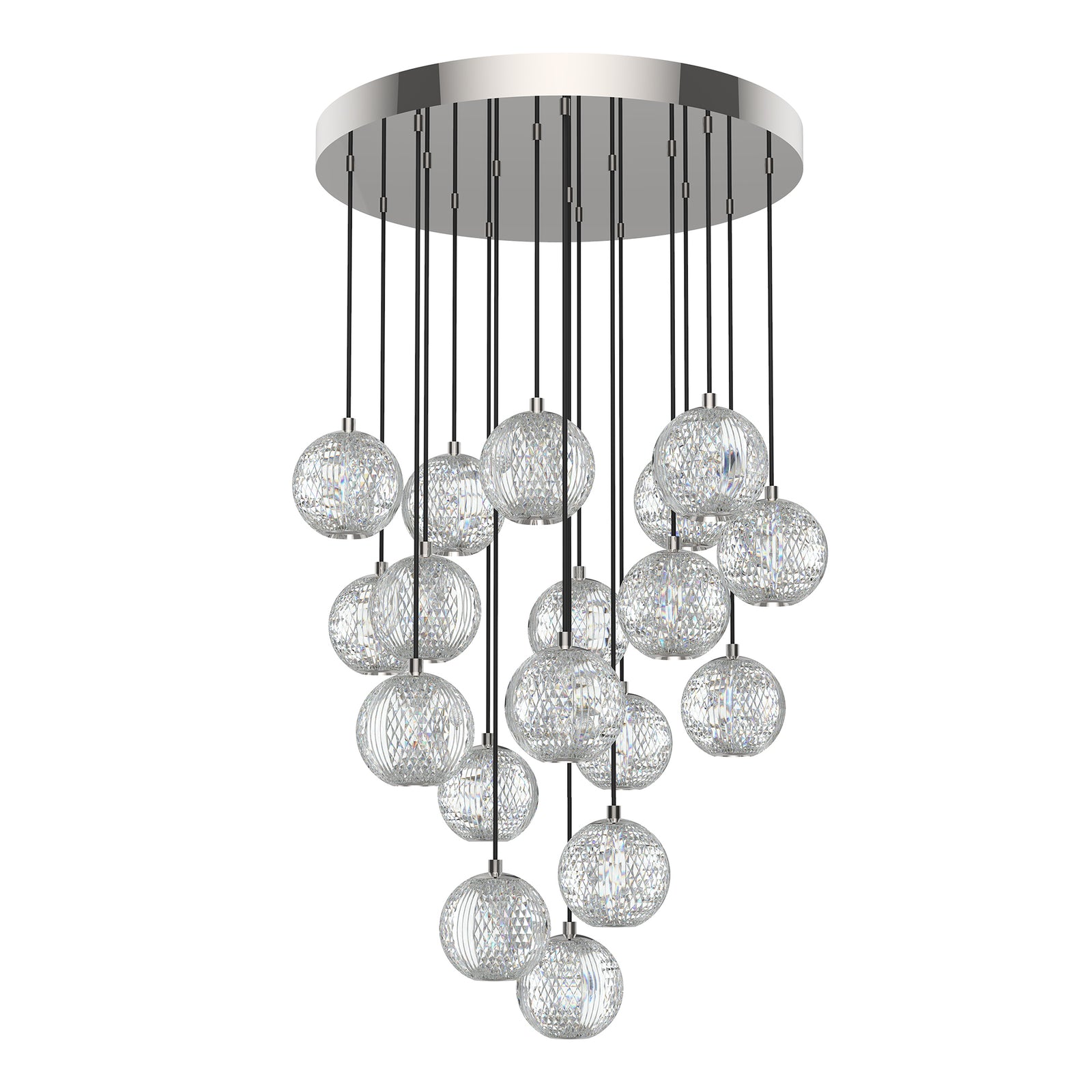 Marni 21-in Polished Nickel LED Multi Pendant