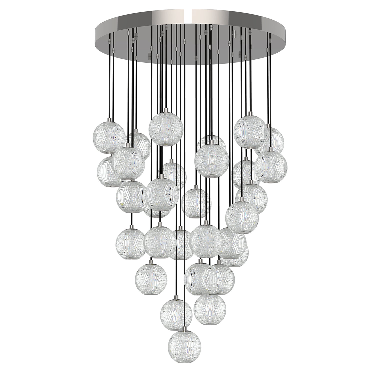 Marni 26-in Polished Nickel LED Multi Pendant