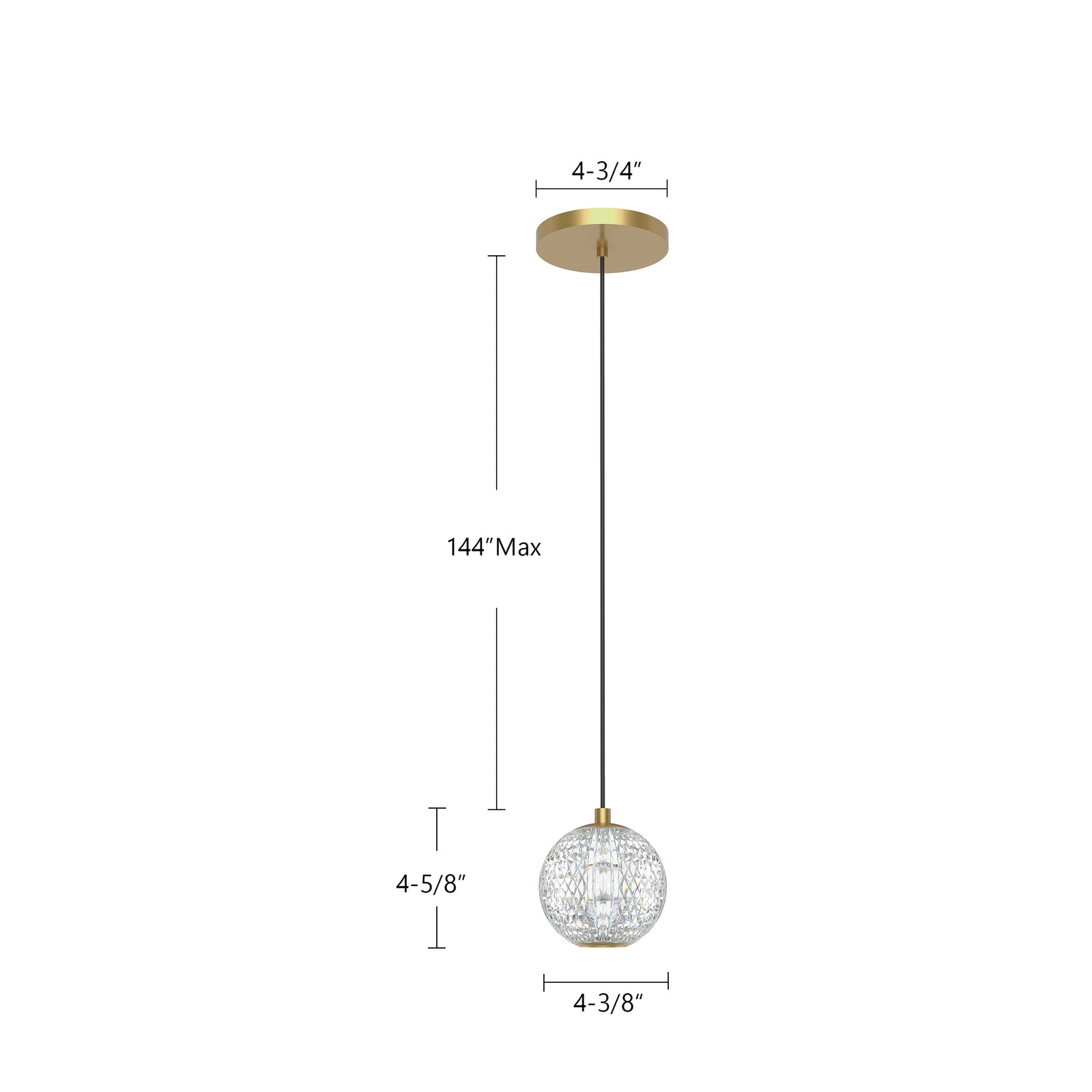 Marni 5-in Polished Nickel LED Pendant
