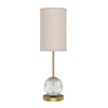 Marni 21-in Natural Brass/White Linen LED Table Lamp