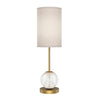 Marni 21-in Natural Brass/White Linen LED Table Lamp