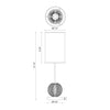 Marni 21-in Natural Brass/White Linen LED Table Lamp