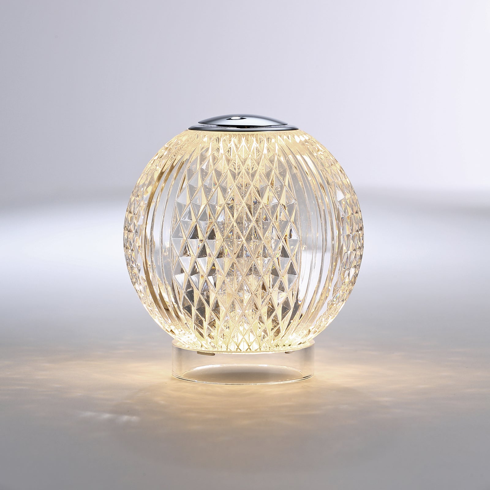 Marni 3-in Polished Nickel LED Table Lamp