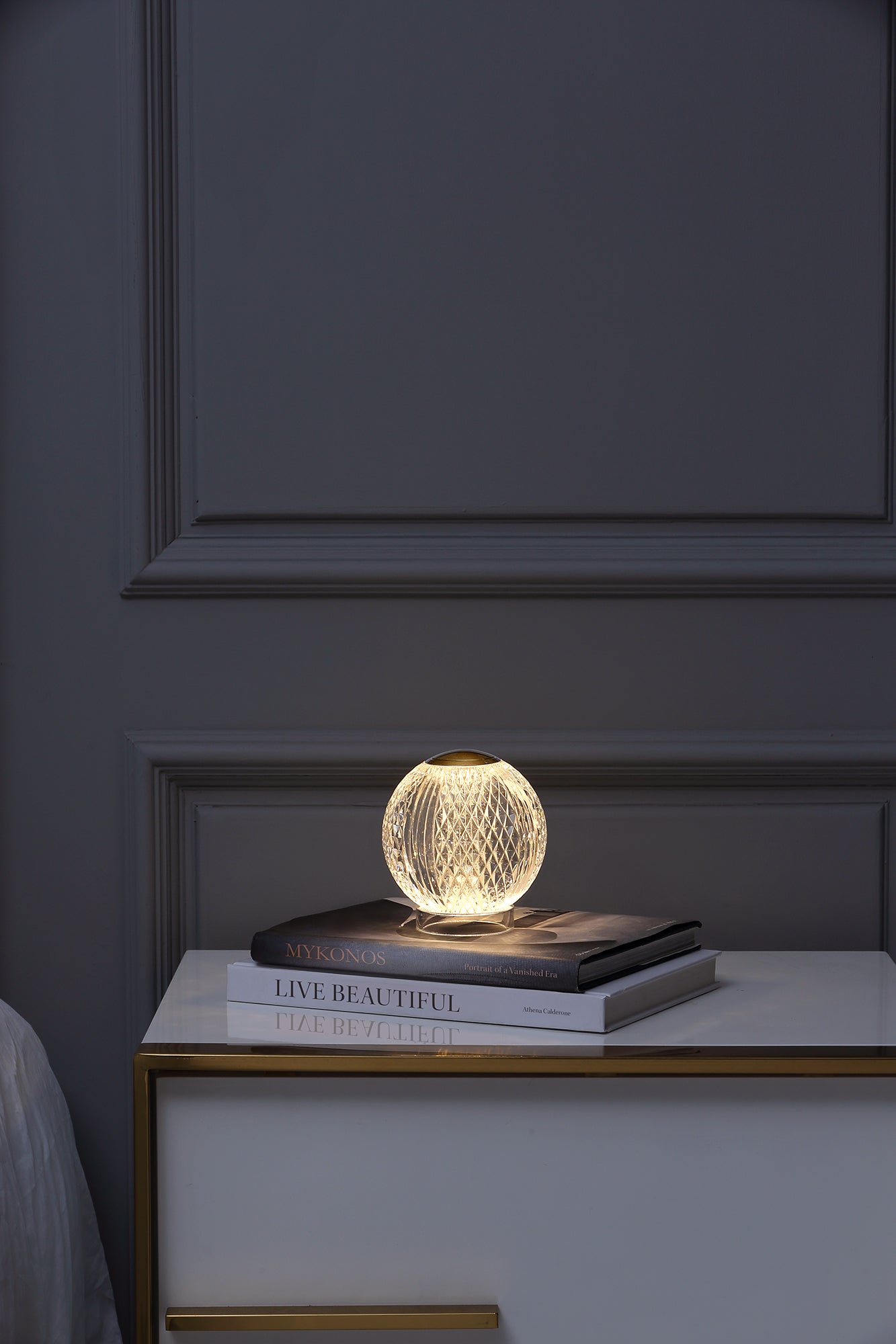 Marni 4-in Natural Brass LED Table Lamp