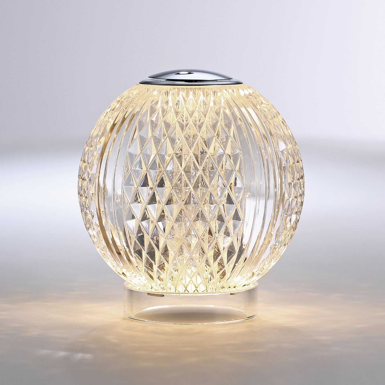 Marni 4-in Polished Nickel LED Table Lamp