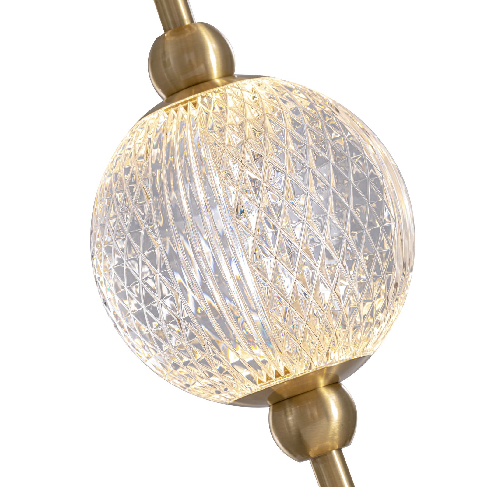 Marni 38-in Natural Brass LED Wall Vanity