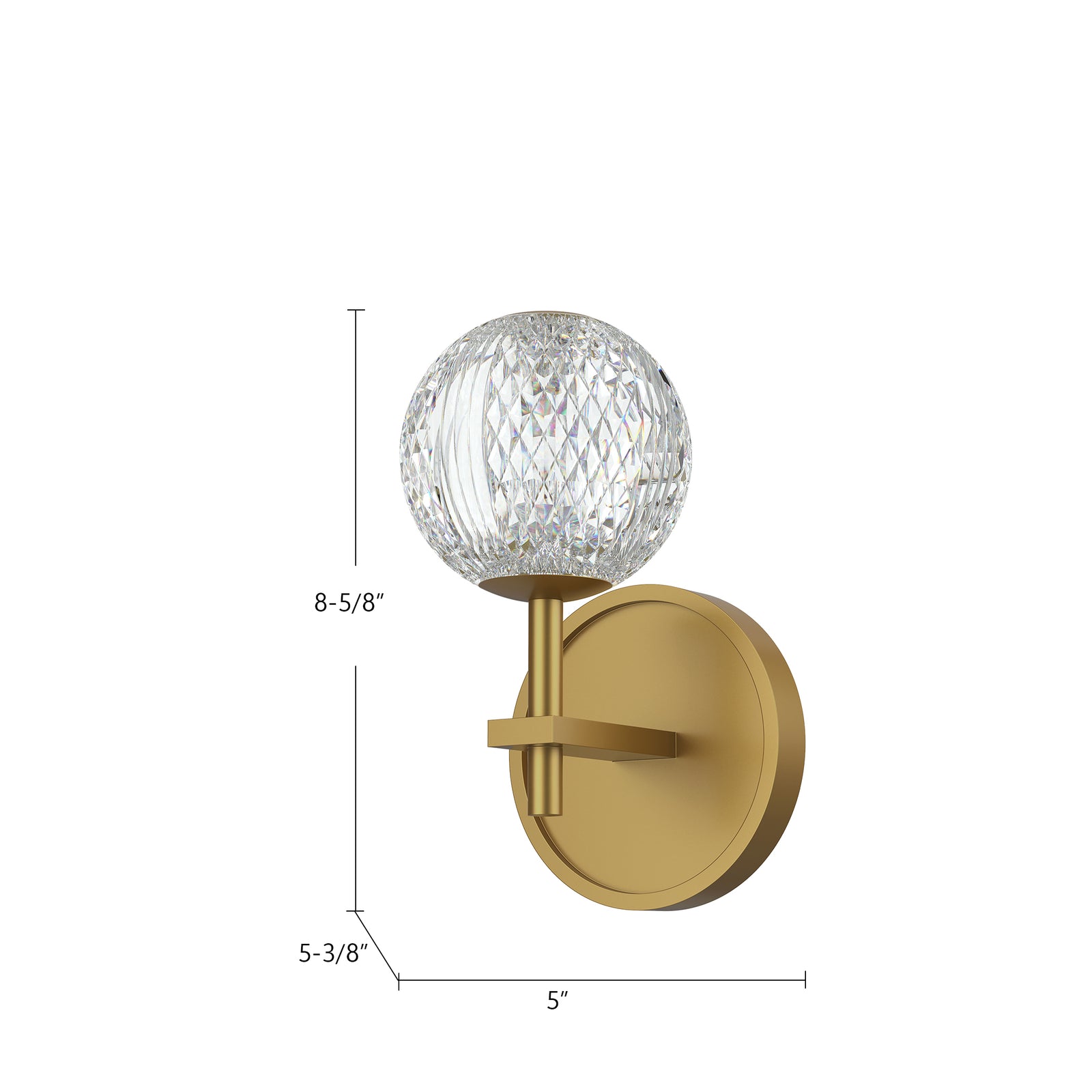 Marni 5-in Polished Nickel LED Wall/Vanity