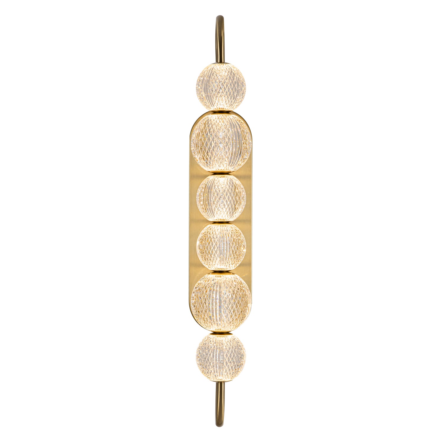 Marni 28-in Natural Brass LED Wall/Vanity