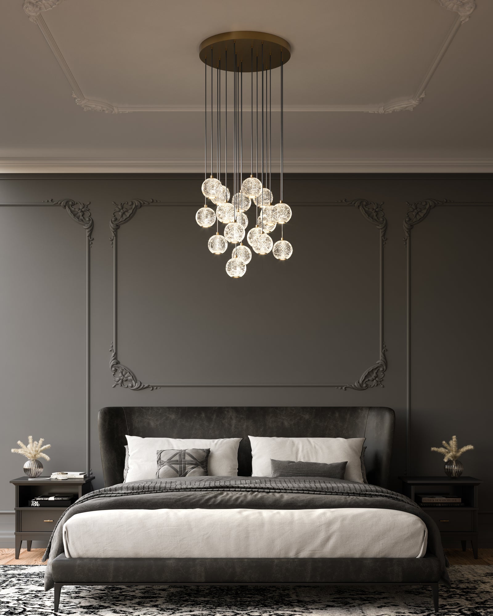 Marni 21-in Natural Brass LED Multi Pendant