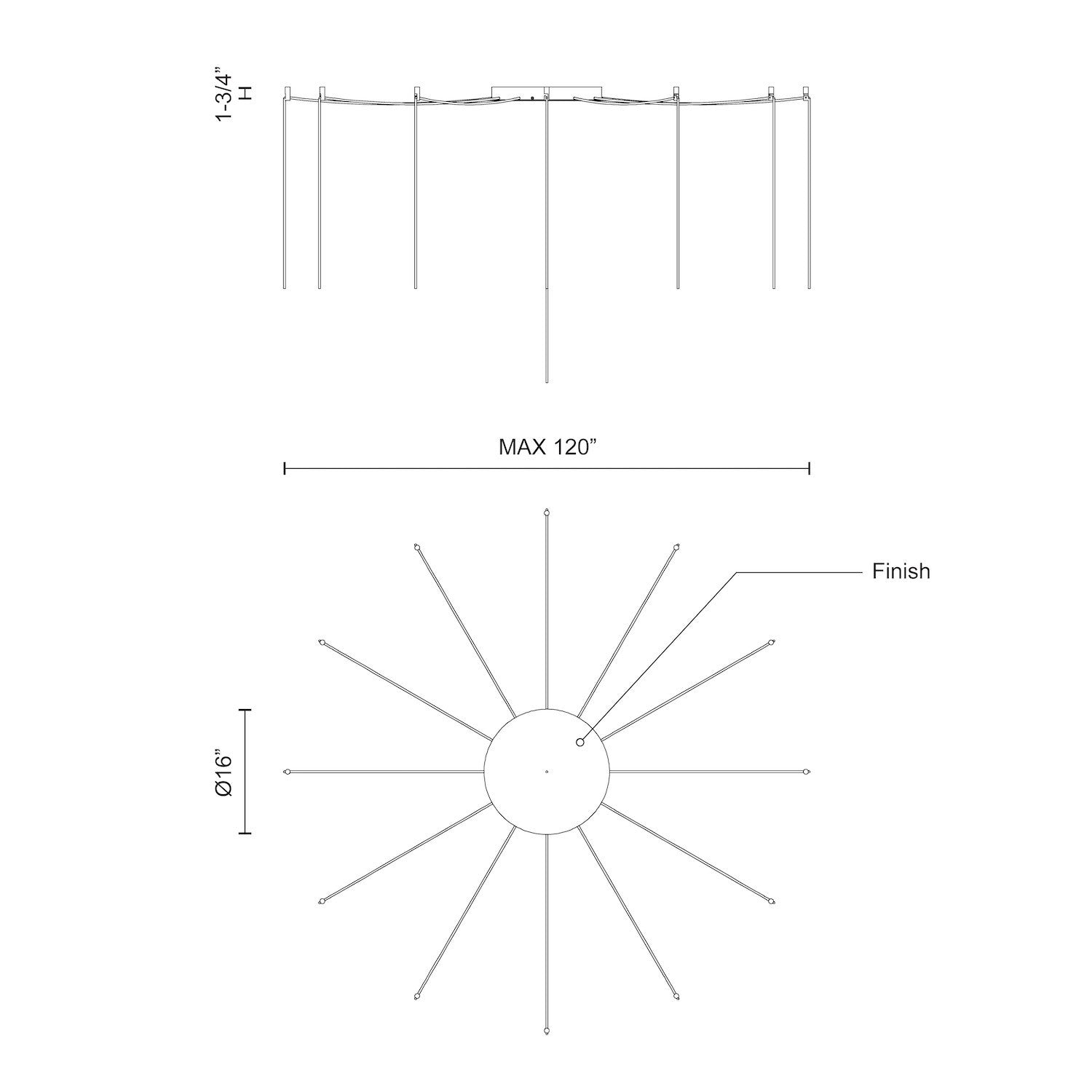 Marquee Graphite Multi Pendant Canopy System