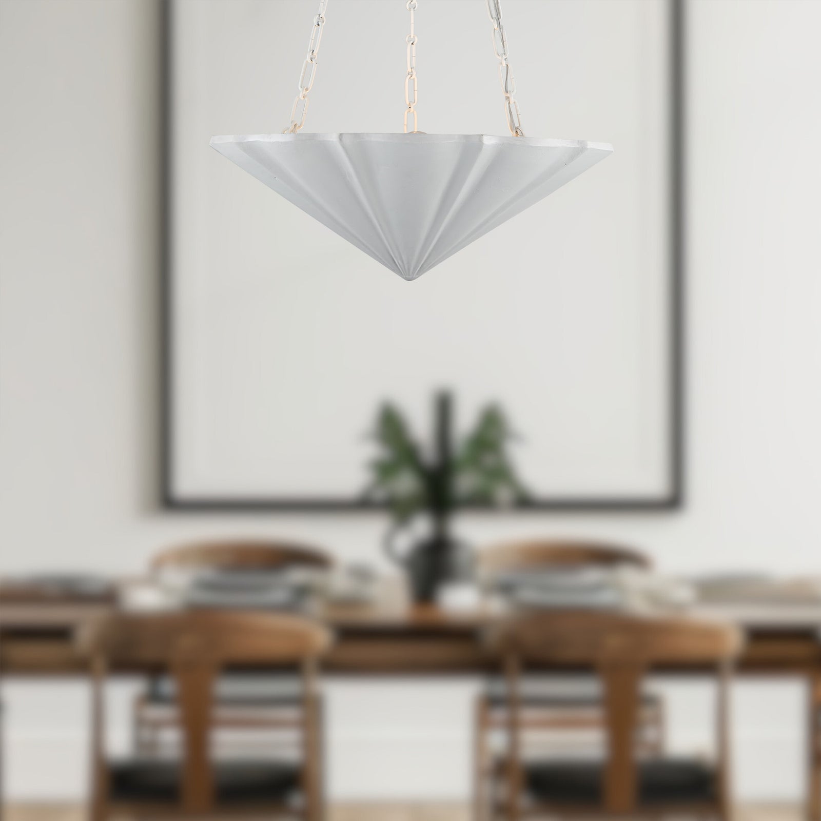 Martine 23-in Antique White 3 Lights Chandeliers