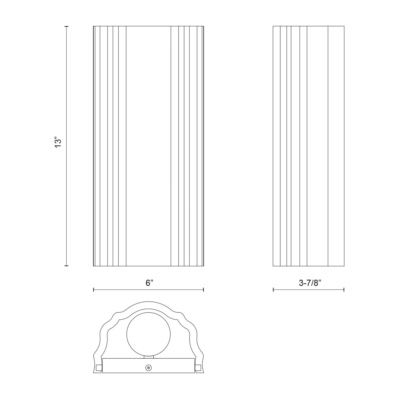 Martine 6-in Antique White 2 Lights Wall/Vanity