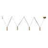 Mason 72-in Vintage Brass LED Linear Pendant