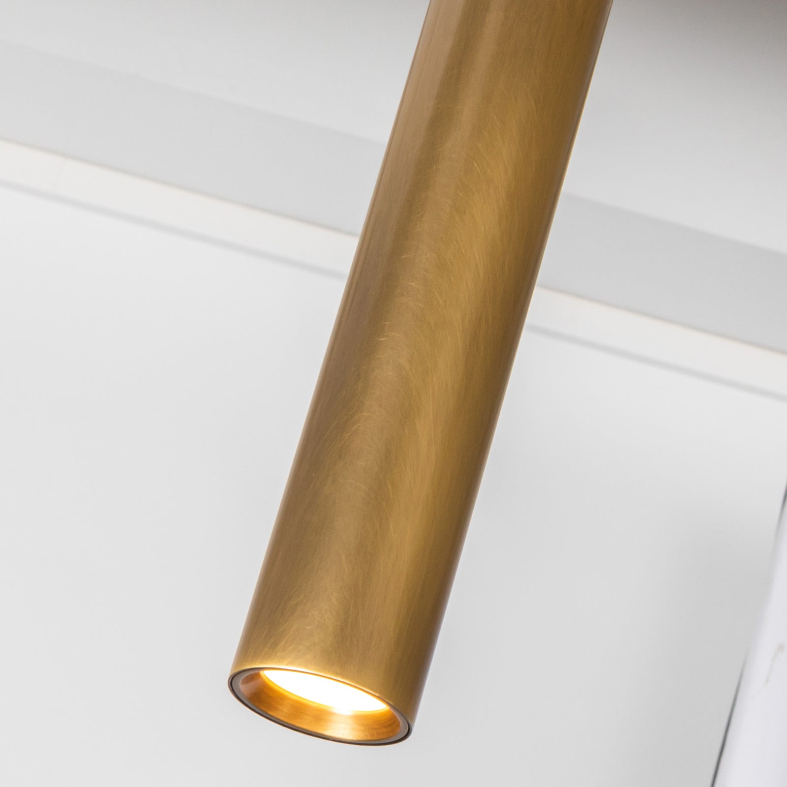Mason 72-in Vintage Brass LED Linear Pendant