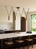 Mason 72-in Vintage Brass LED Linear Pendant