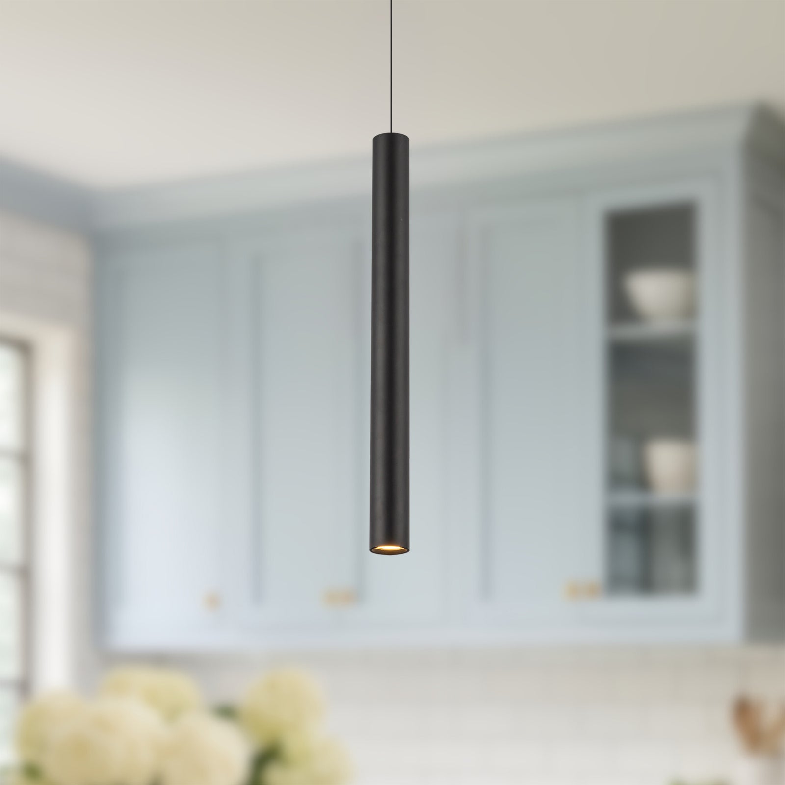 Mason 20-in Urban Bronze LED Pendant