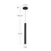Mason 20-in Urban Bronze LED Pendant