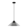 Mauer 15-in Matte Black/Smoked 1 Light Pendant