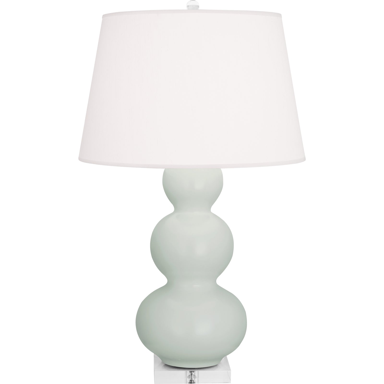 Matte Celadon Double Gourd Table Lamp