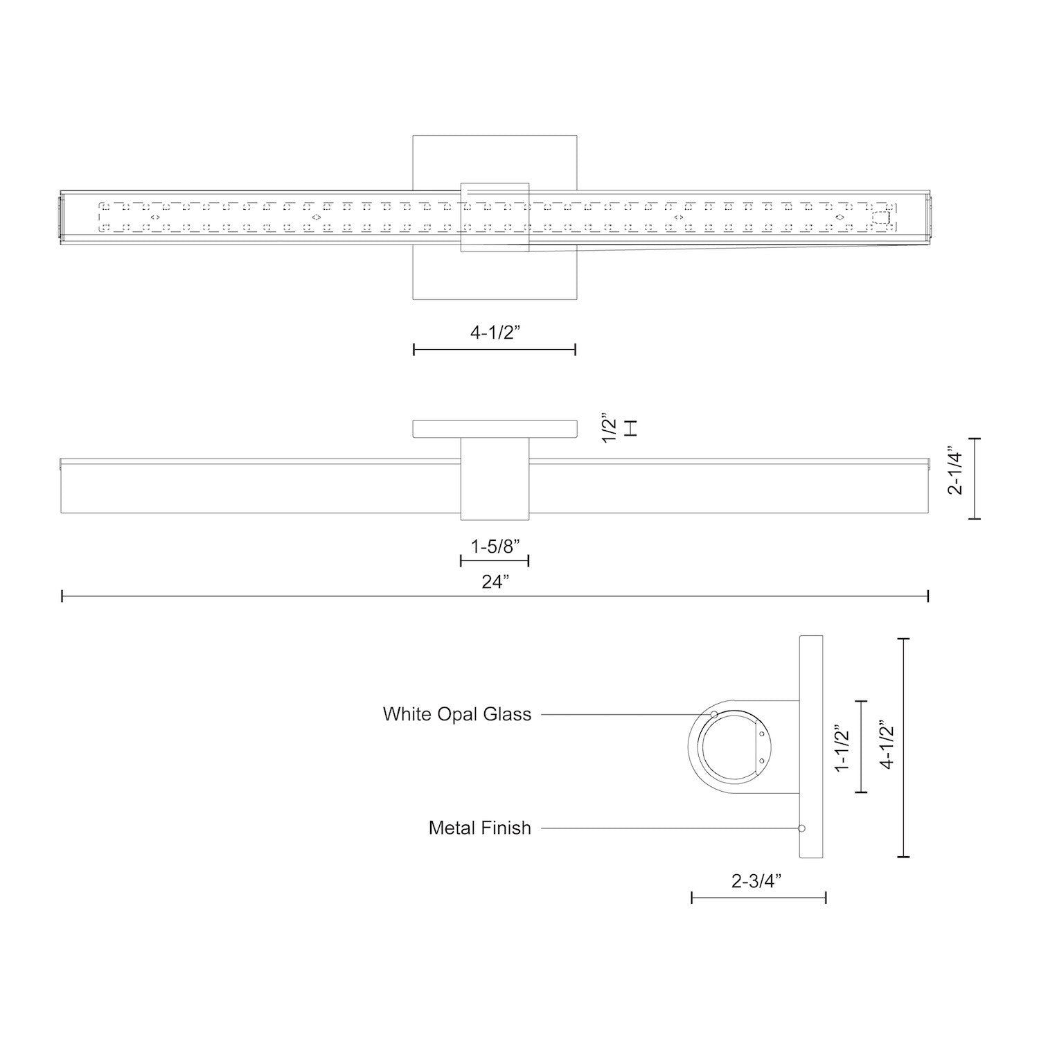 Mendocino 24-in Chrome LED Vanity