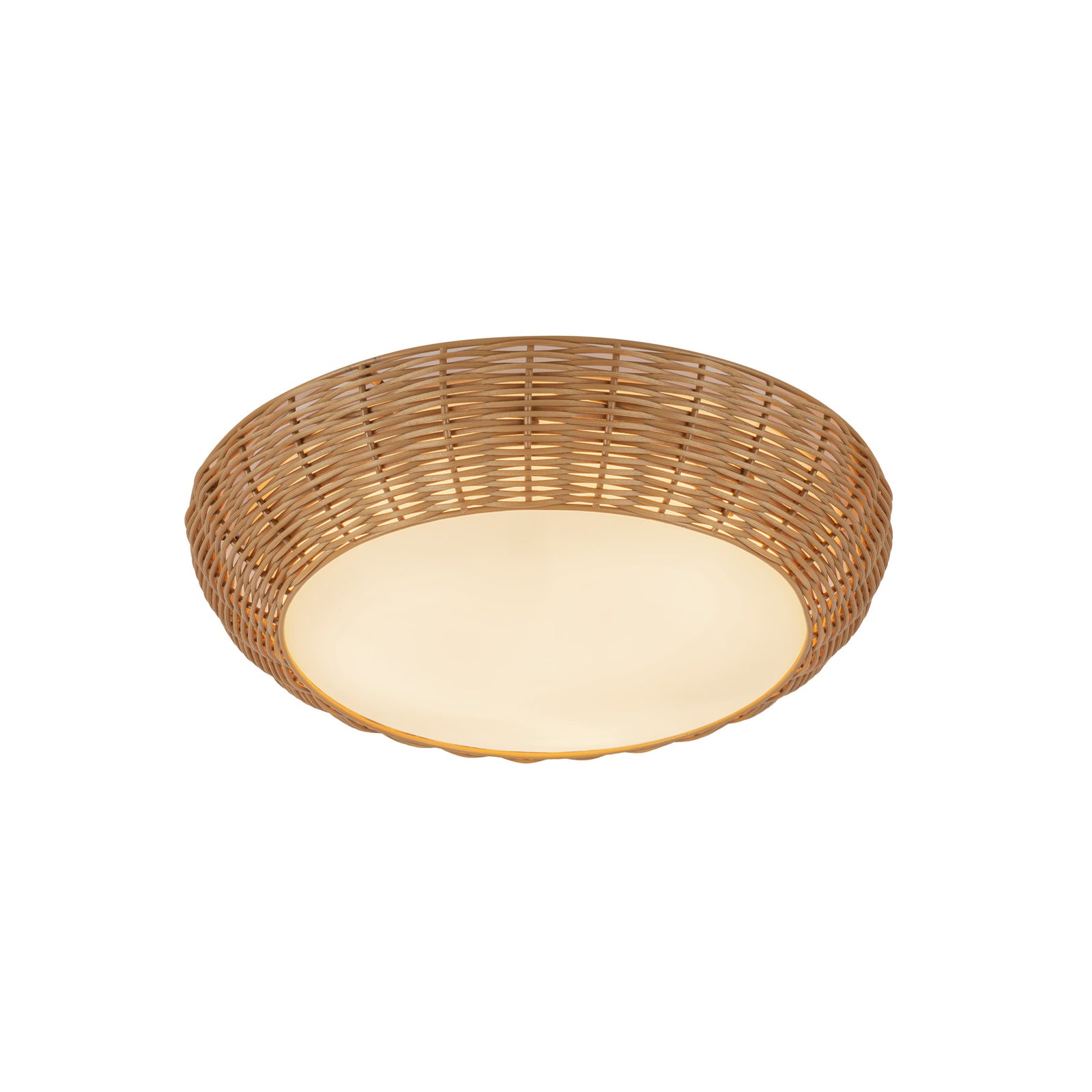 Merida 14-in Rattan Socket Flush Mount