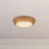 Merida 14-in Rattan Socket Flush Mount