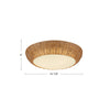 Merida 14-in Rattan Socket Flush Mount