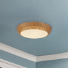 Merida 17-in Rattan Socket Flush Mount