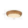 Merida 17-in Rattan Socket Flush Mount