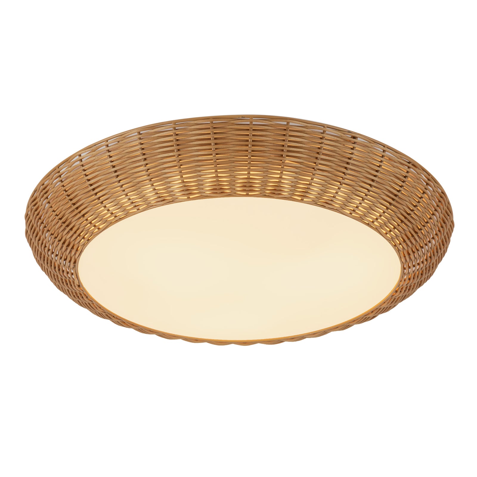 Merida 21-in Rattan Socket Flush Mount
