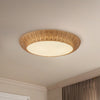 Merida 21-in Rattan Socket Flush Mount