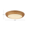 Merida 21-in Rattan Socket Flush Mount