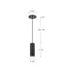 Micro 3-in Black 1 Light Pendant