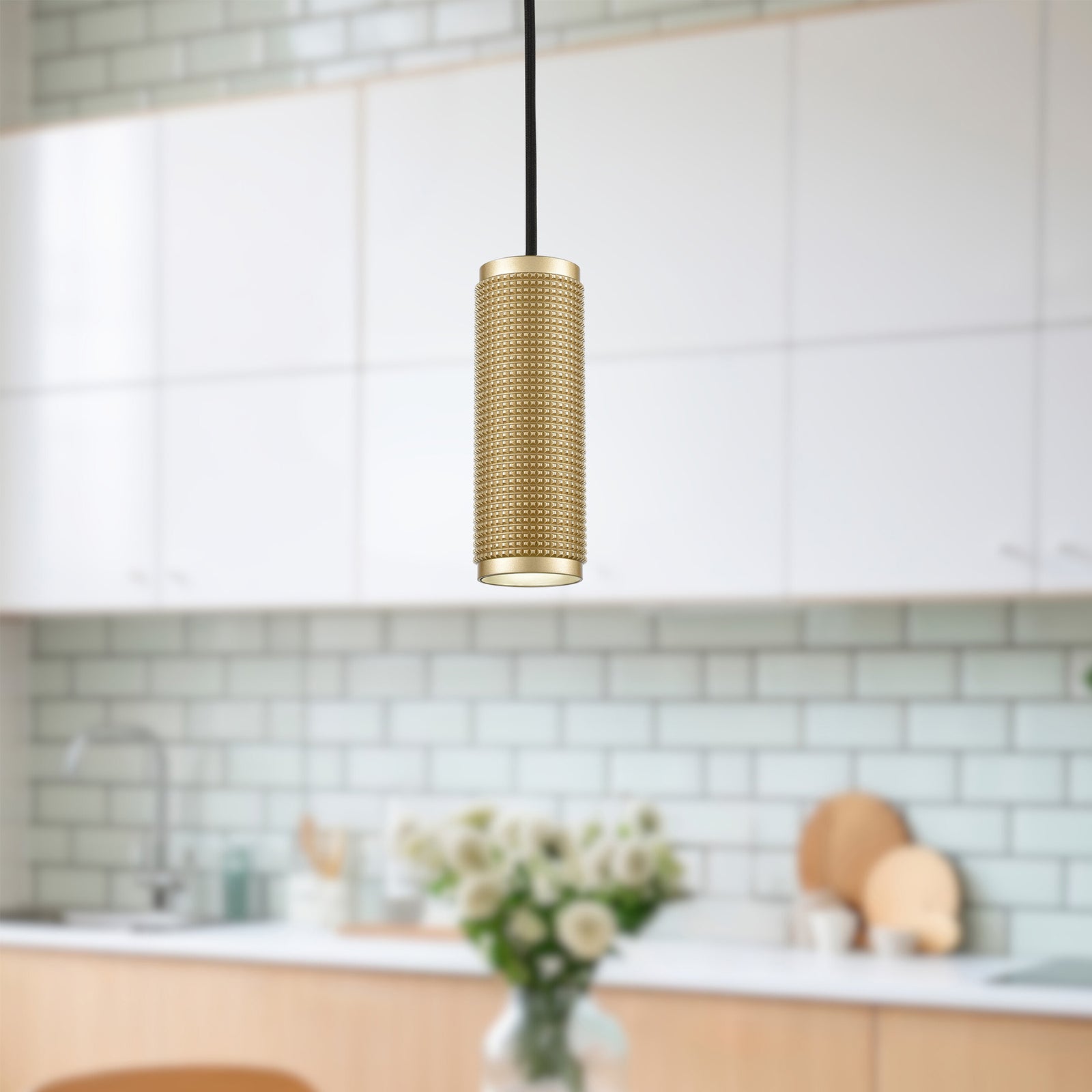 Micro 3-in Gold 1 Light Pendant