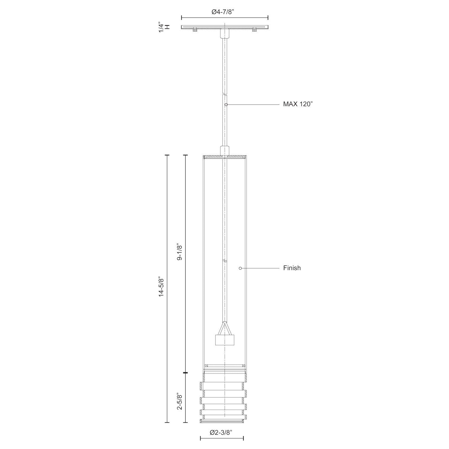 Milca 15-in Gray 1 Light Pendant