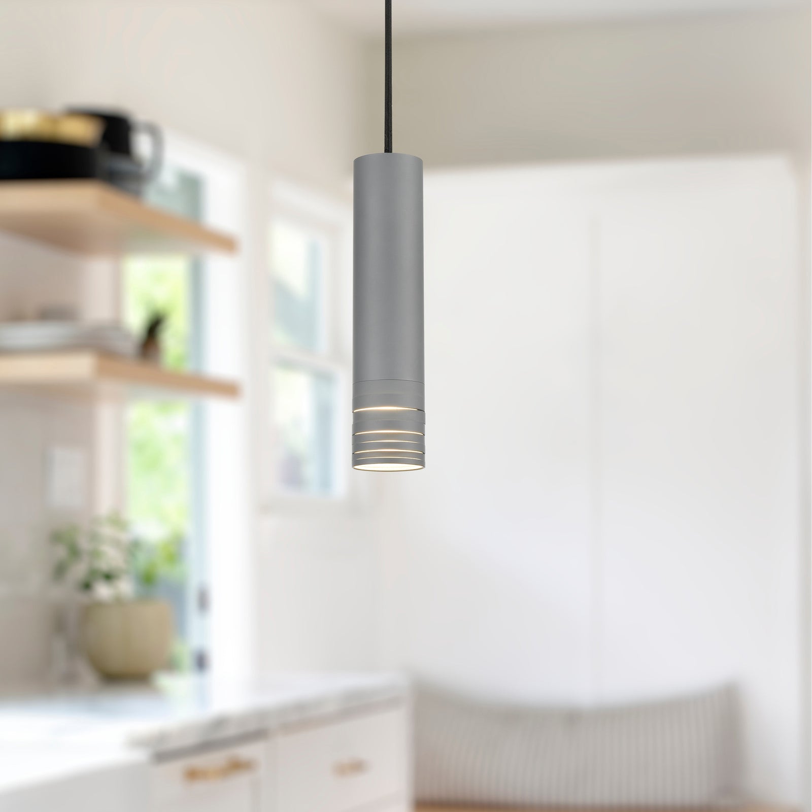 Milca 10-in Gray 1 Light Pendant
