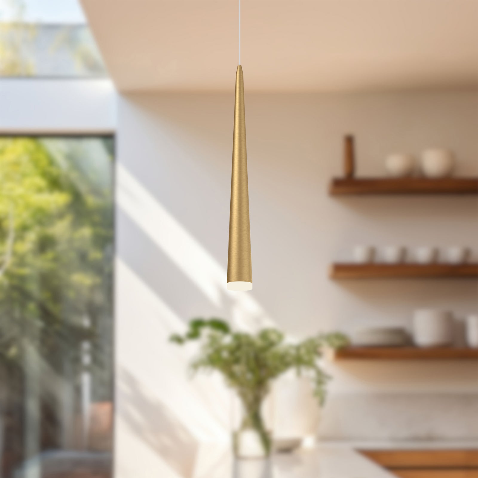 Mina 24-in Brushed Gold LED Pendant