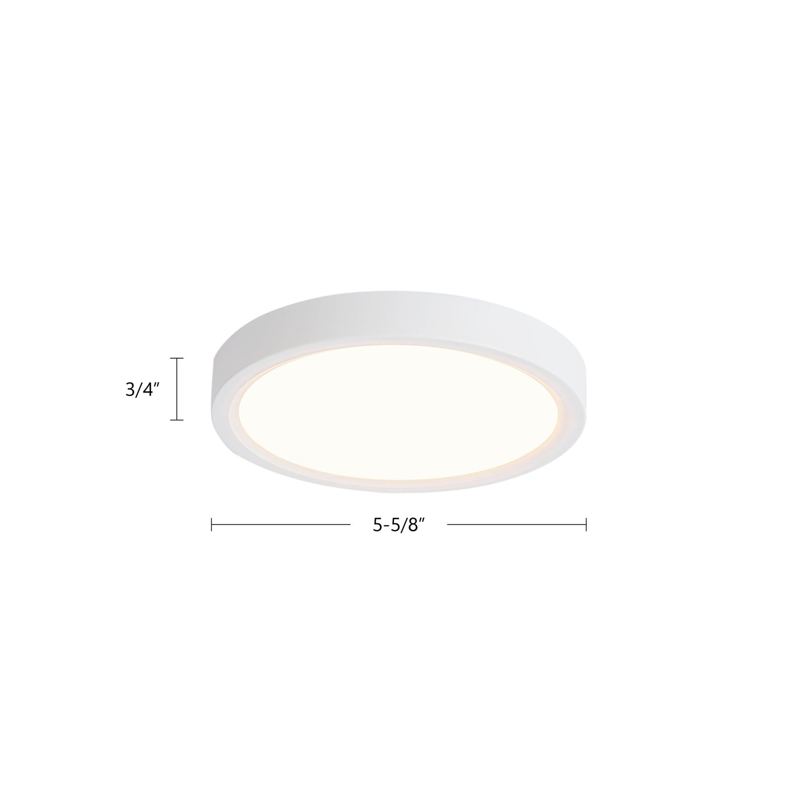 Mio 5-in White LED Flush Mount