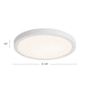 Mio 12-in White LED Flush Mount