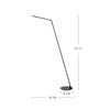 Miter 58-in Brushed Gold LED Floor Lamp