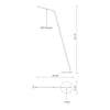 Miter 58-in Brushed Gold LED Floor Lamp