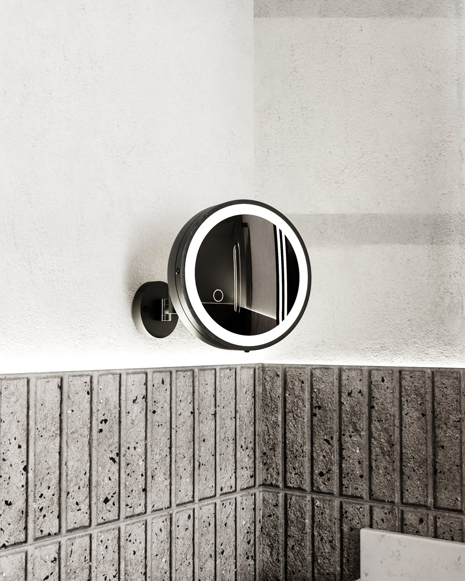 Blush™ Wall-Mount Makeup Mirror — Brushed Brass