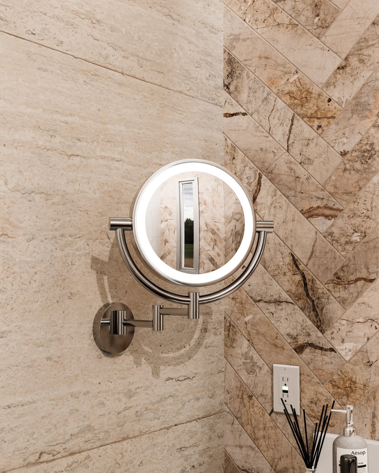 Charm™ Wall-Mount Makeup Mirror