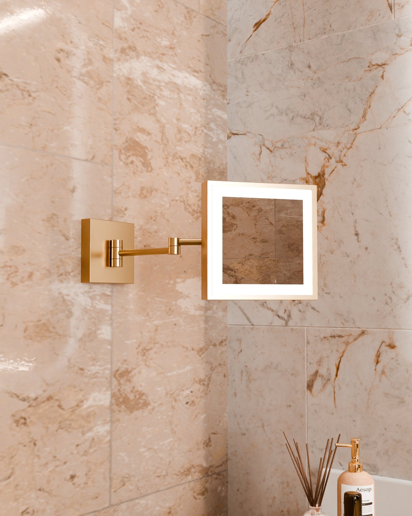 Elixir™ Wall-Mount Makeup Mirror — View 3