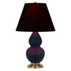 Matte Midnight Blue Small Double Gourd Accent Lamp