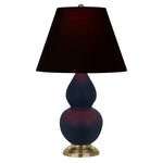 Matte Midnight Blue Small Double Gourd Accent Lamp