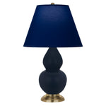 Matte Midnight Blue Small Double Gourd Accent Lamp