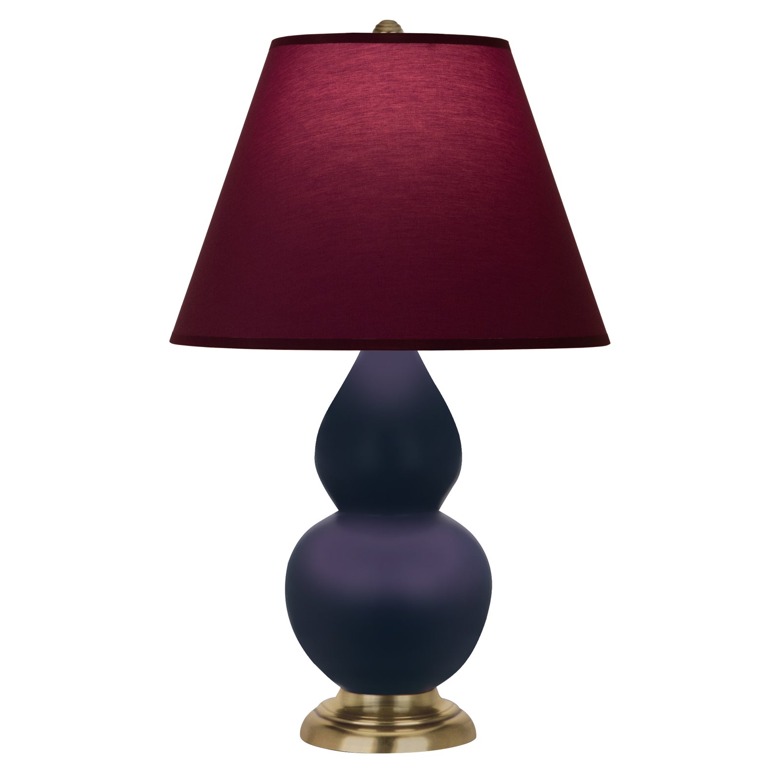 Matte Midnight Blue Small Double Gourd Accent Lamp