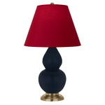 Matte Midnight Blue Small Double Gourd Accent Lamp