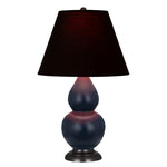 Matte Midnight Blue Small Double Gourd Accent Lamp